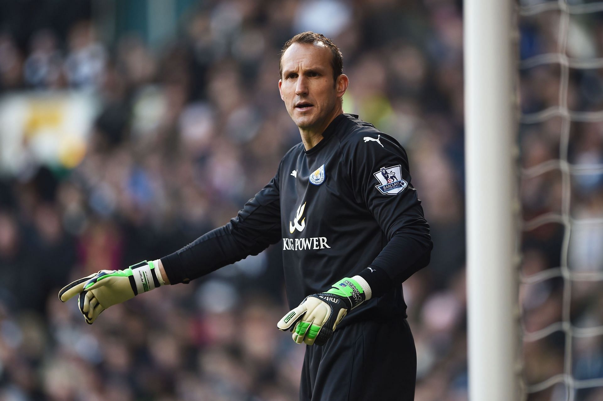 Mark Schwarzer during a Tottenham Hotspur vs Leicester City game